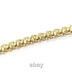 9ct Gold Bracelet Roller Ball Style Ladies 7.5 Inch 6.1mm Wide