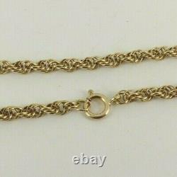 9ct Gold Bracelet Rope Solid Link Hallmarked 6.1grams 8'' with gift box