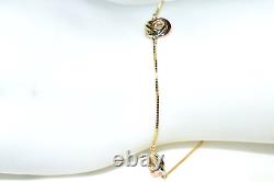 9ct Gold Bracelet Three-Tone Russian Knot Chain 7.25 2.25g HATTON GARDEN -SALE