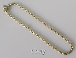 9ct Gold Bracelet Vintage 9ct Gold (2.5g) Belcher Link Bracelet (7 1/4 inches)