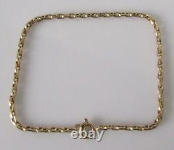 9ct Gold Bracelet Vintage 9ct Gold (2.5g) Belcher Link Bracelet (7 1/4 inches)