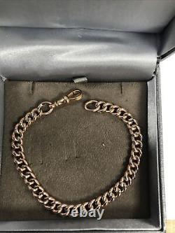 9ct Gold Bracelet Vintage 9ct Rose Gold Curb Link Bracelet 7.75 Inch