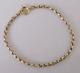 9ct Gold Bracelet Vintage 9ct Yellow Gold Faceted Belcher Chain Bracelet