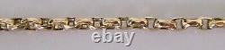9ct Gold Bracelet Vintage 9ct Yellow Gold Faceted Belcher Chain Bracelet