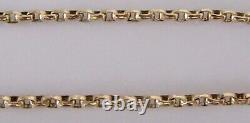 9ct Gold Bracelet Vintage 9ct Yellow Gold Faceted Belcher Chain Bracelet