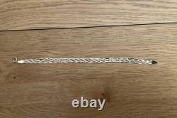 9ct Gold Bracelet White, Rose And Yellow Gold 7.5ins Hallmarked