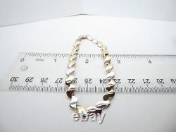 9ct Gold Bracelet Yellow White & Rose Gold Hallmarked 7 3/4'' 6.8grams gift box