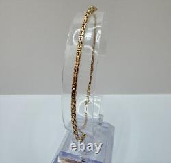 9ct Gold Byzantine Bracelet 8 Inch