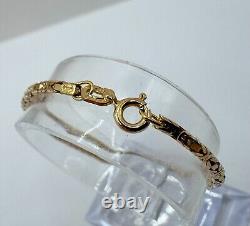 9ct Gold Byzantine Bracelet 8 Inch