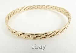 9ct Gold Celtic Bangle Slave Hallmarked 7.75'' 15.3grams with gift box