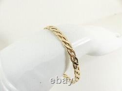 9ct Gold Celtic Bangle Slave Hallmarked 7.75'' 15.3grams with gift box