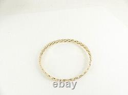 9ct Gold Celtic Bangle Slave Hallmarked 7.75'' 15.3grams with gift box