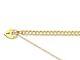 9ct Gold Charm Bracelet Padlock Double Curb 9ct Hallmarked 7.5 / 19cm 3.5mm