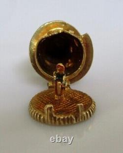 9ct Gold Charm Vintage 9ct Gold Enamelled Girl Helter Skelter Charm (Opens)