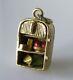9ct Gold Charm Vintage 9ct Yellow Gold Fridge With Enamelled Food Charm