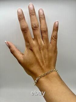 9ct Gold Chunky 5.0mm Wide Plain & Round Links 7 Belcher Bracelet UK Hallmark