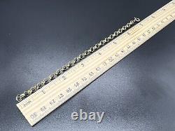 9ct Gold Chunky 5.0mm Wide Plain & Round Links 7 Belcher Bracelet UK Hallmark