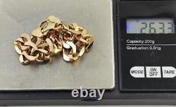 9ct Gold Cuban Link Bracelet 29.03 grams