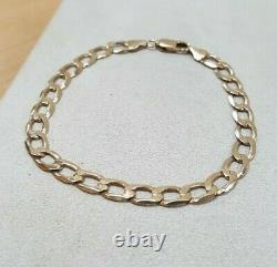 9ct Gold Curb 22cm Bracelet 8.04 Grams OL 114305