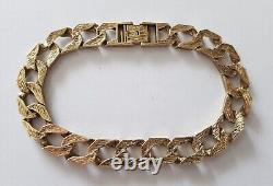 9ct Gold Curb Bracelet 10 inch 52.6g