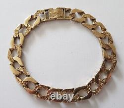 9ct Gold Curb Bracelet 10 inch 52.6g