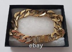 9ct Gold Curb Bracelet 10 inch 52.6g