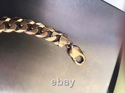 9ct Gold Curb Bracelet 30.3g 8.5 10mm