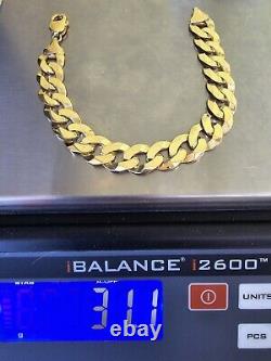 9ct Gold Curb Bracelet 31 1g 8 5 12.3mm