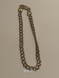 9ct Gold Curb Bracelet 8Grs 18cm