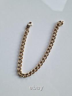 9ct Gold Curb Bracelet 8 Solid 16.3g Hallmarked 375