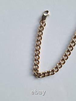 9ct Gold Curb Bracelet 8 Solid 16.3g Hallmarked 375