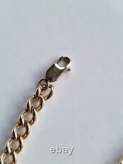 9ct Gold Curb Bracelet 8 Solid 16.3g Hallmarked 375