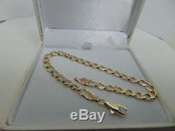 9ct Gold Curb Bracelet 8 inch B965