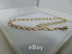 9ct Gold Curb Bracelet 8 inch B965