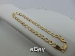 9ct Gold Curb Bracelet 8 inch B965