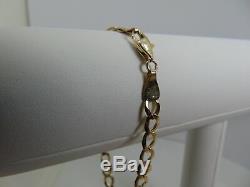 9ct Gold Curb Bracelet 8 inch B965