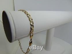 9ct Gold Curb Bracelet 8 inch B965