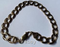 9ct Gold Curb Bracelet 9 inches 22 Grams Made In Italy