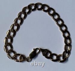9ct Gold Curb Bracelet 9 inches 22 Grams Made In Italy