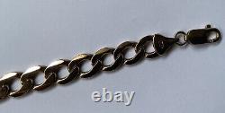 9ct Gold Curb Bracelet 9 inches 22 Grams Made In Italy