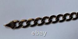 9ct Gold Curb Bracelet 9 inches 22 Grams Made In Italy
