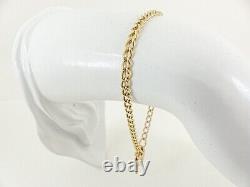 9ct Gold Curb Bracelet Charm with Padlock Clasp Hallmarked 4.9 grams 7.5'' Boxed