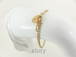 9ct Gold Curb Bracelet Charm with Padlock Clasp Hallmarked 4.9 grams 7.5'' Boxed