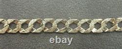 9ct Gold Curb Bracelet Child Solid New 5.9 grams Plain & Barked