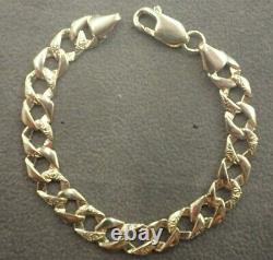 9ct Gold Curb Bracelet Child Solid New 5.9 grams Plain & Barked