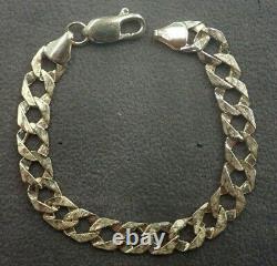 9ct Gold Curb Bracelet Child Solid New 5.9 grams Plain & Barked