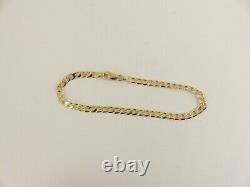 9ct Gold Curb Bracelet Hallmarked 7.3'' 19 cm 3.9 grams with gift box