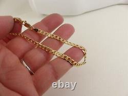 9ct Gold Curb Bracelet Hallmarked 7.3'' 19 cm 3.9 grams with gift box