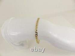 9ct Gold Curb Bracelet Hallmarked 7.3'' 19 cm 3.9 grams with gift box