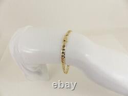 9ct Gold Curb Bracelet Hallmarked 7.3'' 19 cm 3.9 grams with gift box